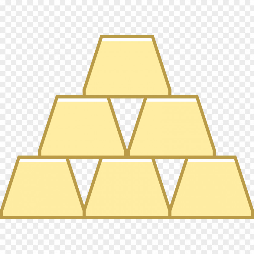 Gold Bar Triangle PNG