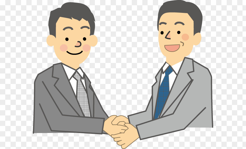 Shake Hand Cartoon 内定 転職 Business Administration Job Hunting Negotiation PNG