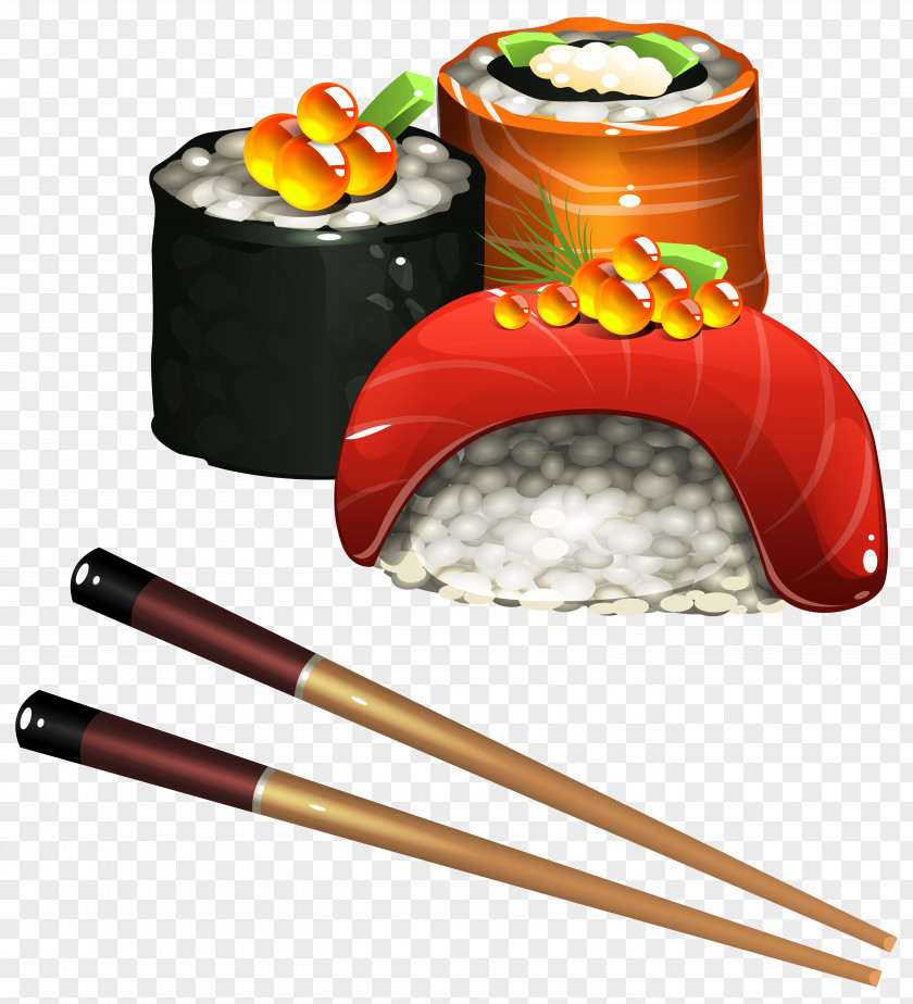 Sushi Set Clipart Image Japanese Cuisine Tamagoyaki Onigiri Clip Art PNG
