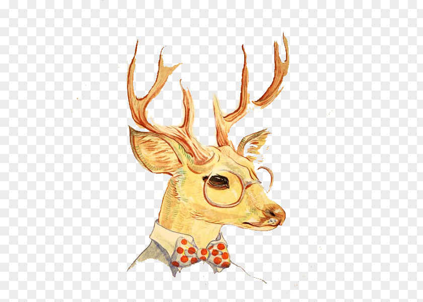 Dr. Gentleman Deer Cartoon Download PNG