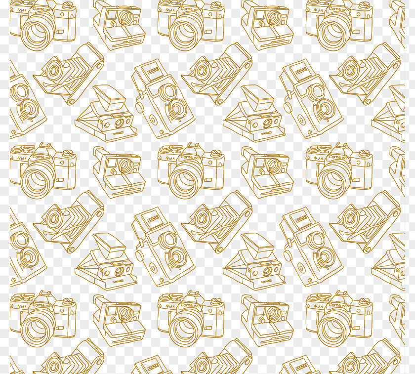 Hand-painted Background Vector Seamless Camera Angle Pattern PNG