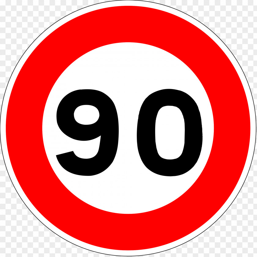 Panneau De Signalisation D'une Limitation Vitesse En France Traffic Sign Routière Prescription Speed Limit PNG