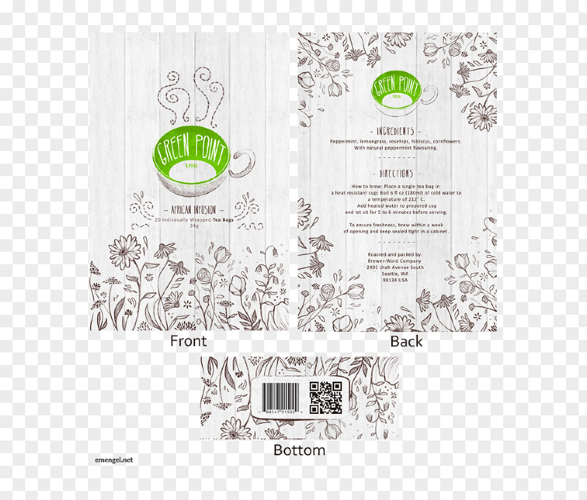 Tea Shop Brochure Paper Green Brand Font PNG