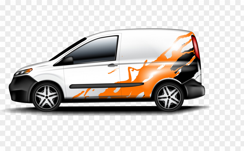 Vector Business Model Car Van Vehicle Advertising PNG