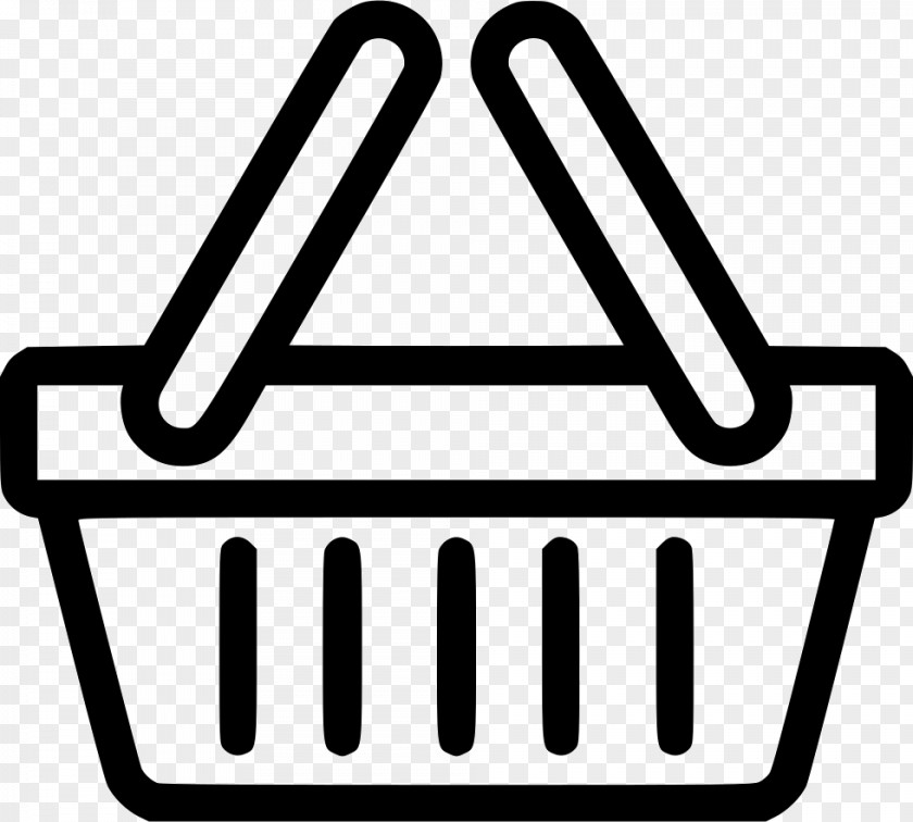 White Shopping Cart Icon Clip Art Illustration PNG