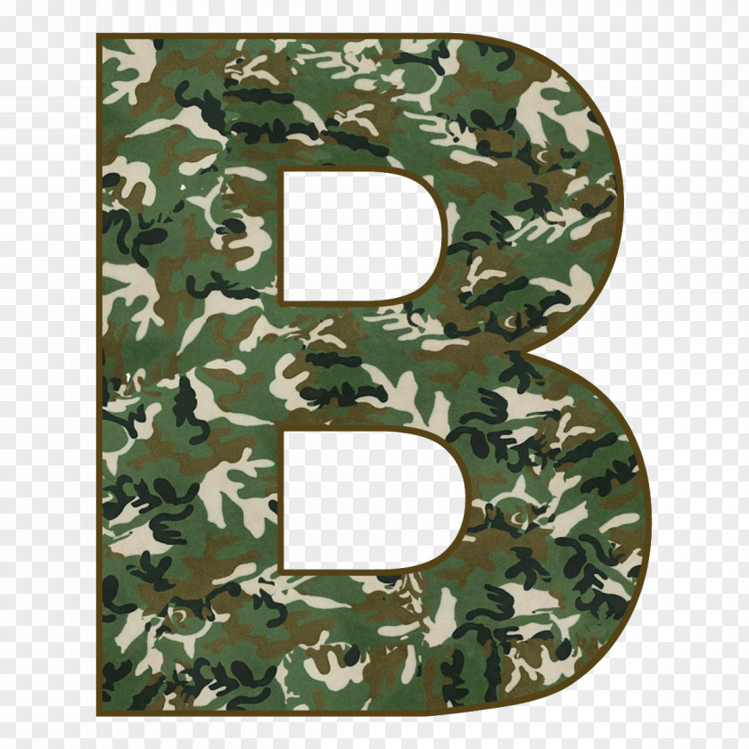 CAMOUFLAGE Paper Letter Alphabet Military Camouflage PNG