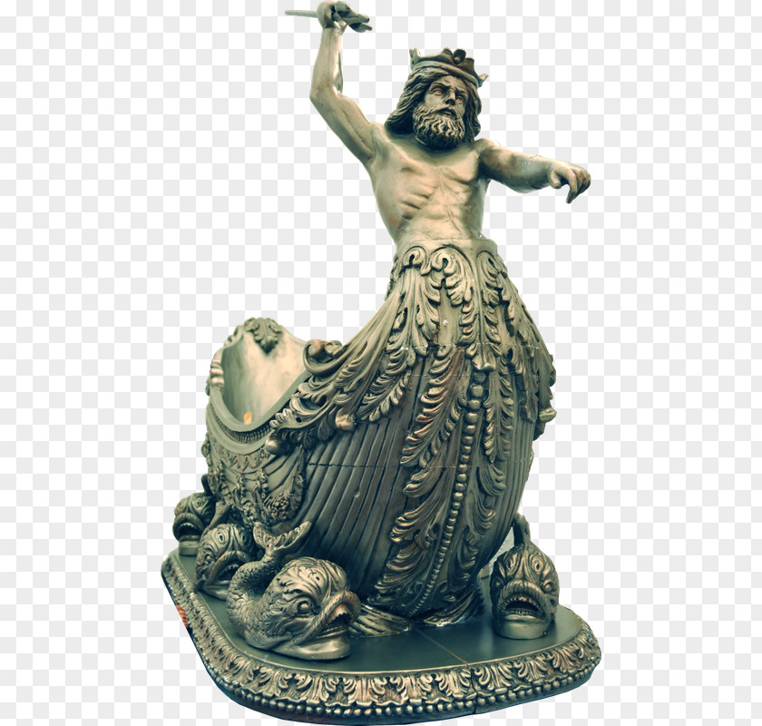 VK Poseidon Of Melos Statue Sculpture PNG