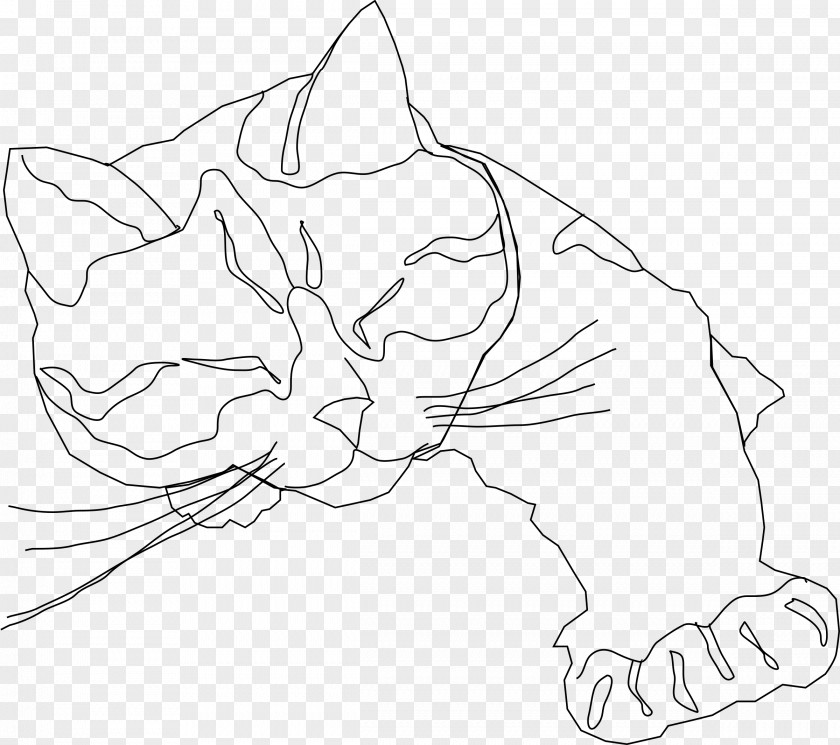 Line Drawings Cat Art Drawing Clip PNG