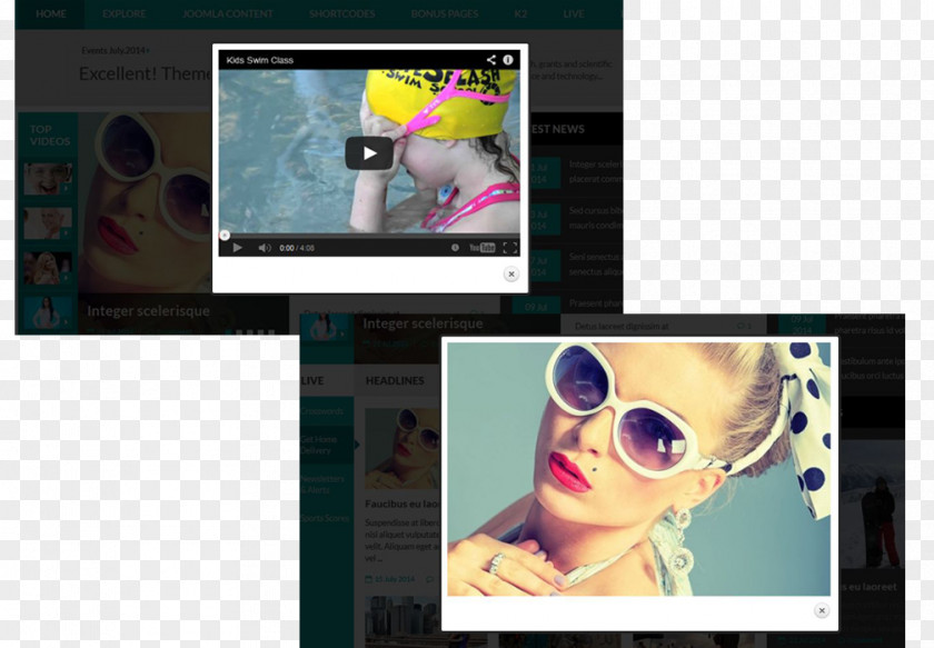 Pop-up Ad Display Device Video Advertising Glasses Goggles PNG