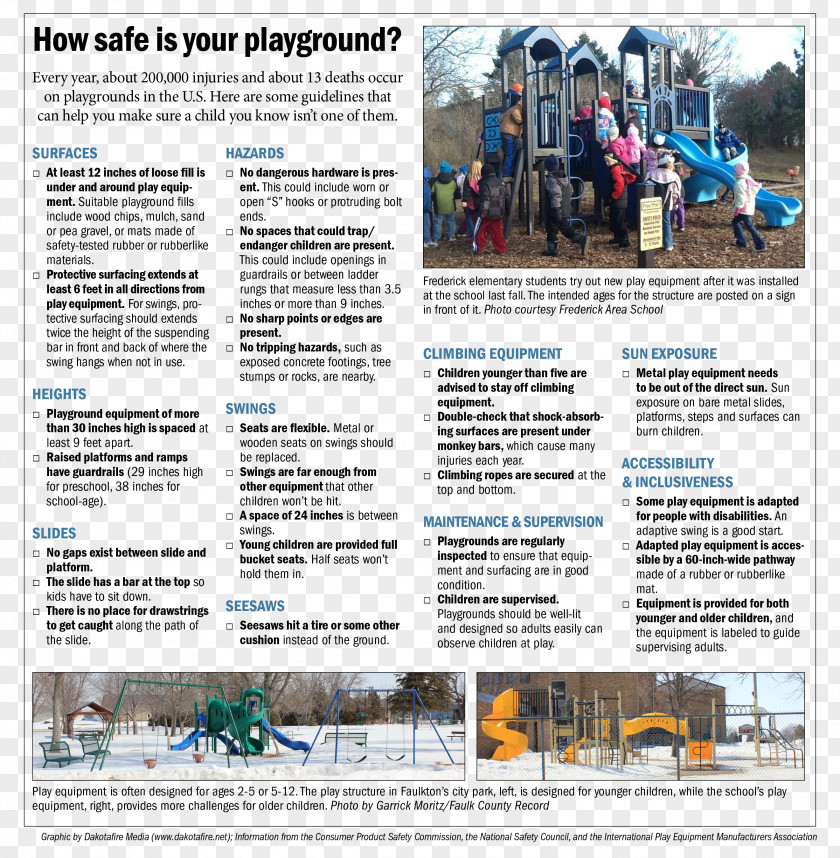 School Playground Newspaper Advertising Brochure PNG