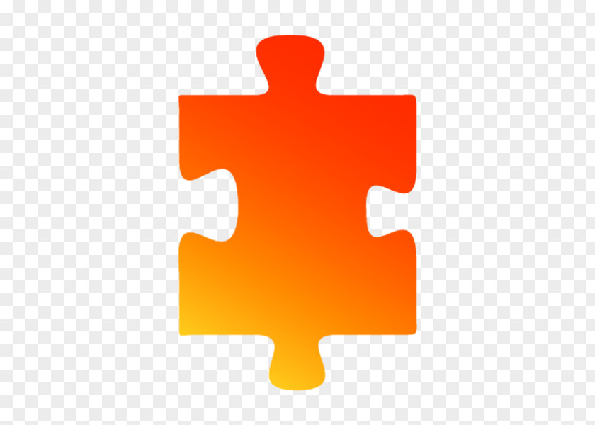 Jigsaw Puzzle, Orange. PNG