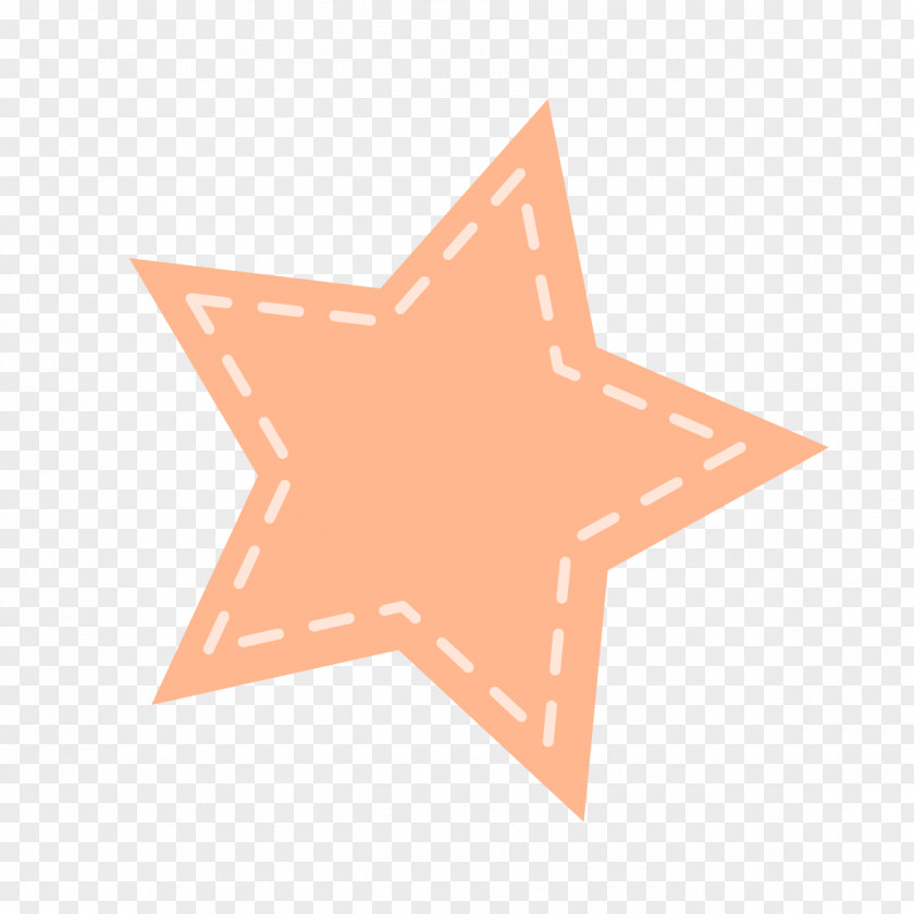 Orange Five-pointed Star Material Party Child Stock Illustration PNG