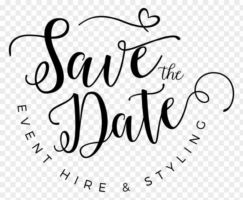 Save The Date Wedding Invitation PNG