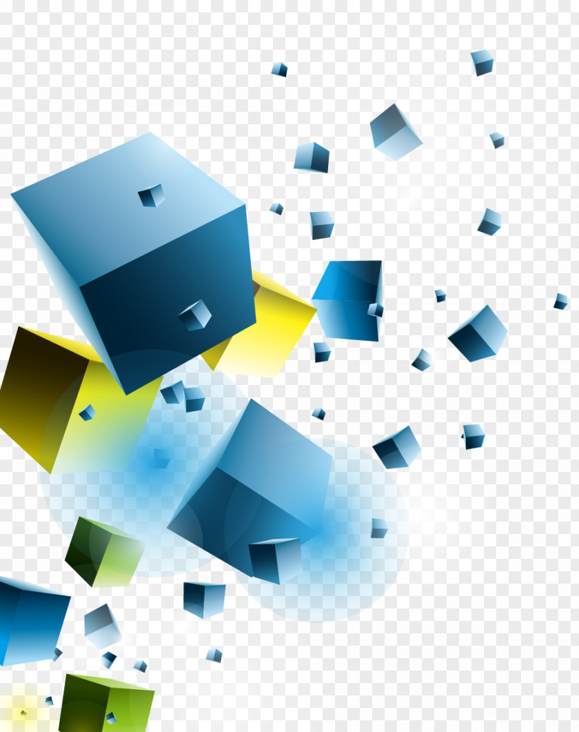 Abstract Geometric Blocks Of Three-dimensional Pieces Geometry Ornament Block PNG