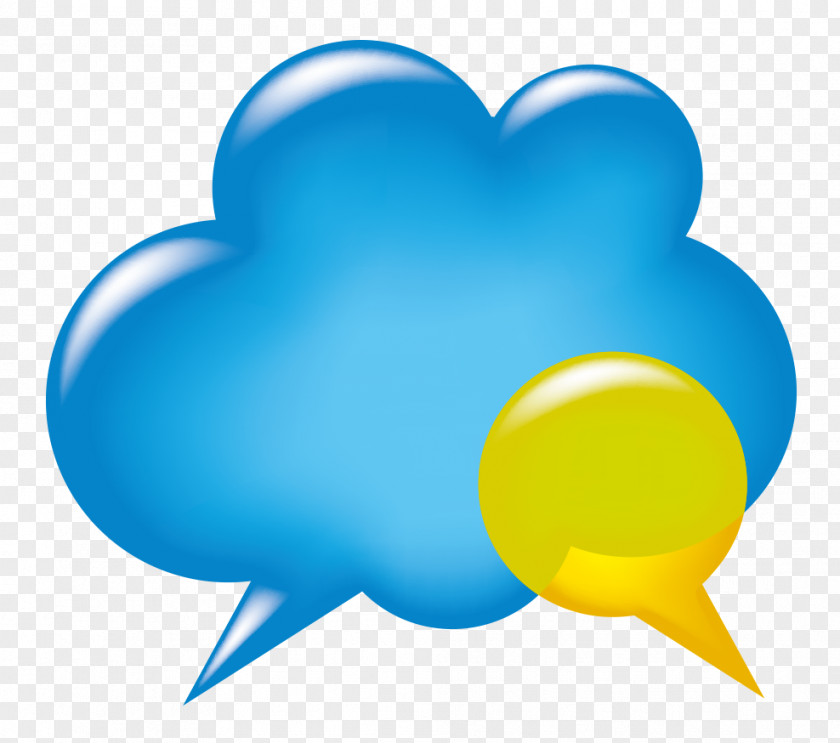 Blue Dialog Clouds Vector Cloud Clip Art PNG