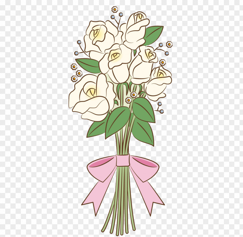 Bouquet Of Flowers Wedding Invitation Flower Illustration PNG