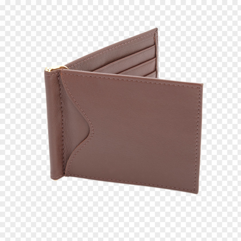 Genuine Leather Wallet Brown PNG