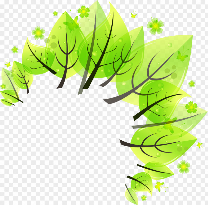 Decorative Ring Abstract Trees Leaf Illustration PNG