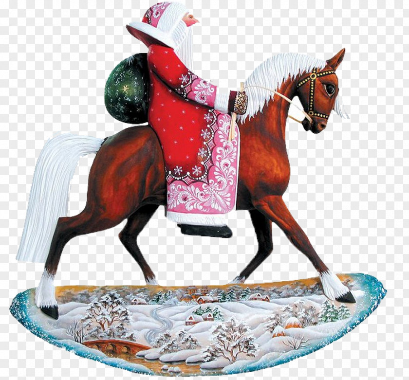 Rider Ded Moroz Horse Toy Equestrianism New Year PNG