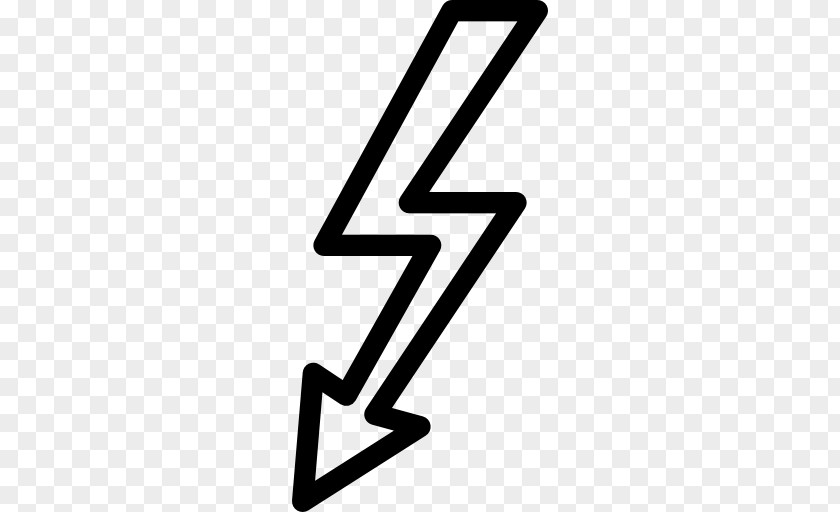 Thunder Bolt Electricity Font PNG
