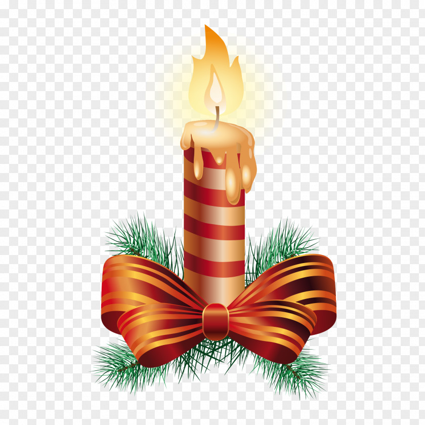 Vector Christmas Candles Ornament Candle PNG