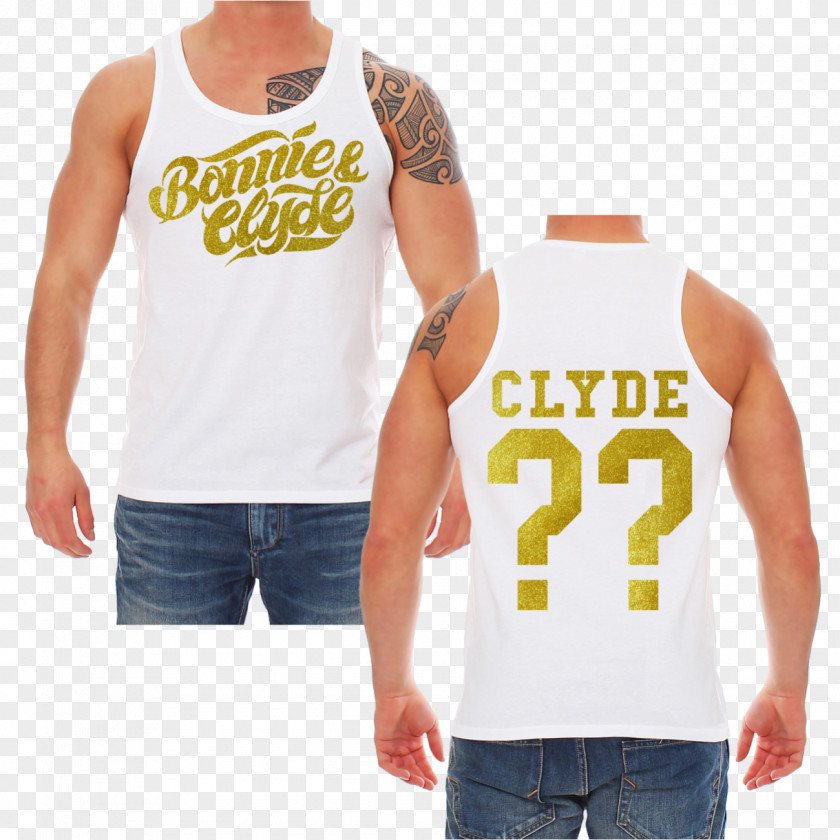 Bonnie And Clyde T-shirt Sleeveless Shirt Top Sweater PNG