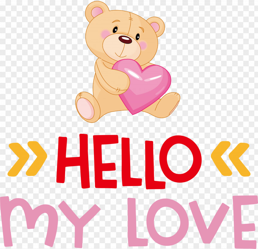 Hello My Love Valentines Day Quote PNG