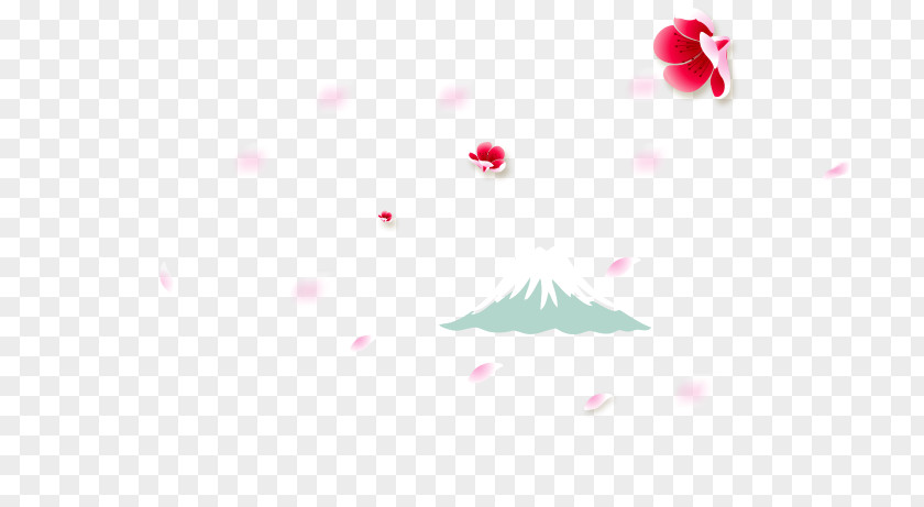 Japan Mount Fuji And Cherry Blossoms Promotion Poster PNG