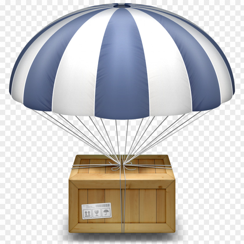 Parachute Macintosh AirDrop MacOS Finder Icon PNG