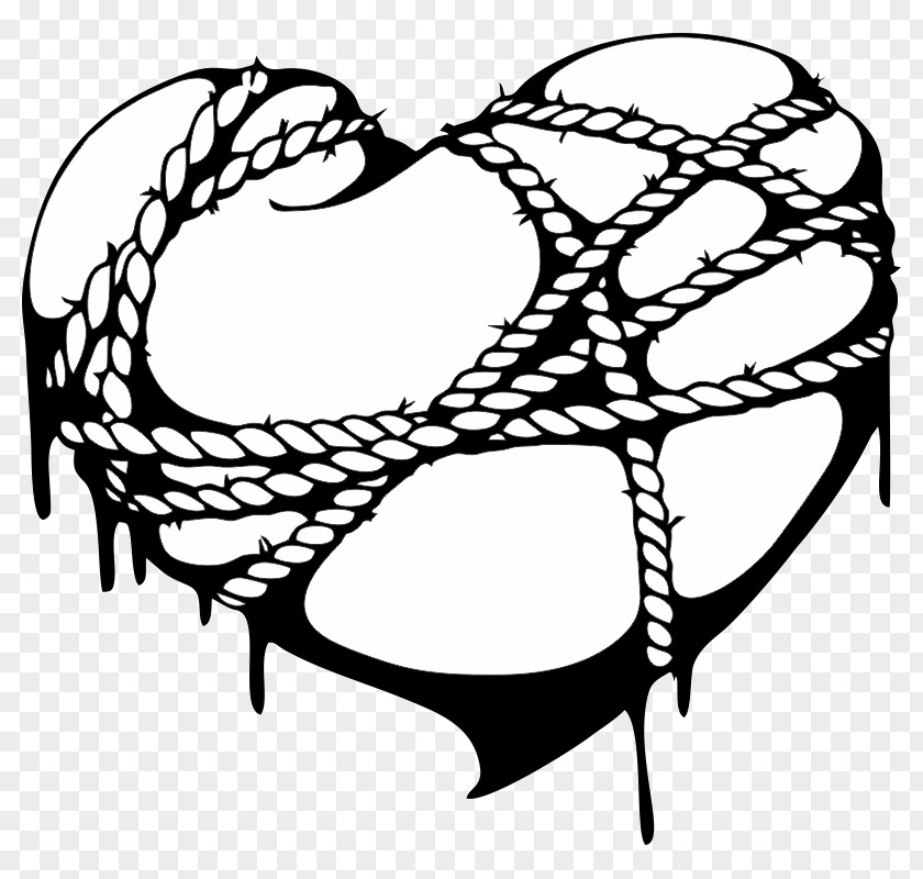 Heart Rope Sticker Decoratie Splicing Drawing Clip Art PNG