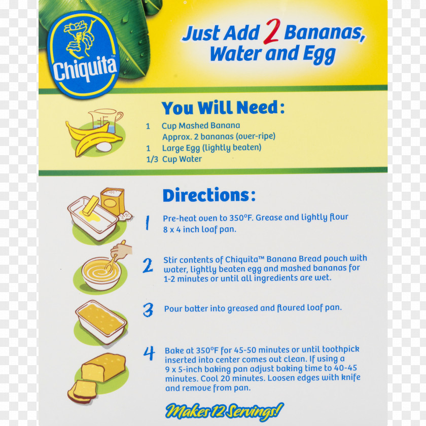 Banana Bread Chiquita Brands International Food PNG