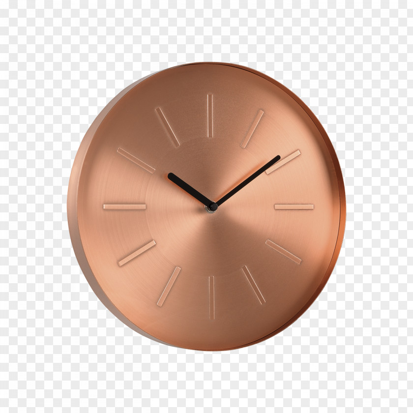 Clock Copper Wall Watch Metal PNG