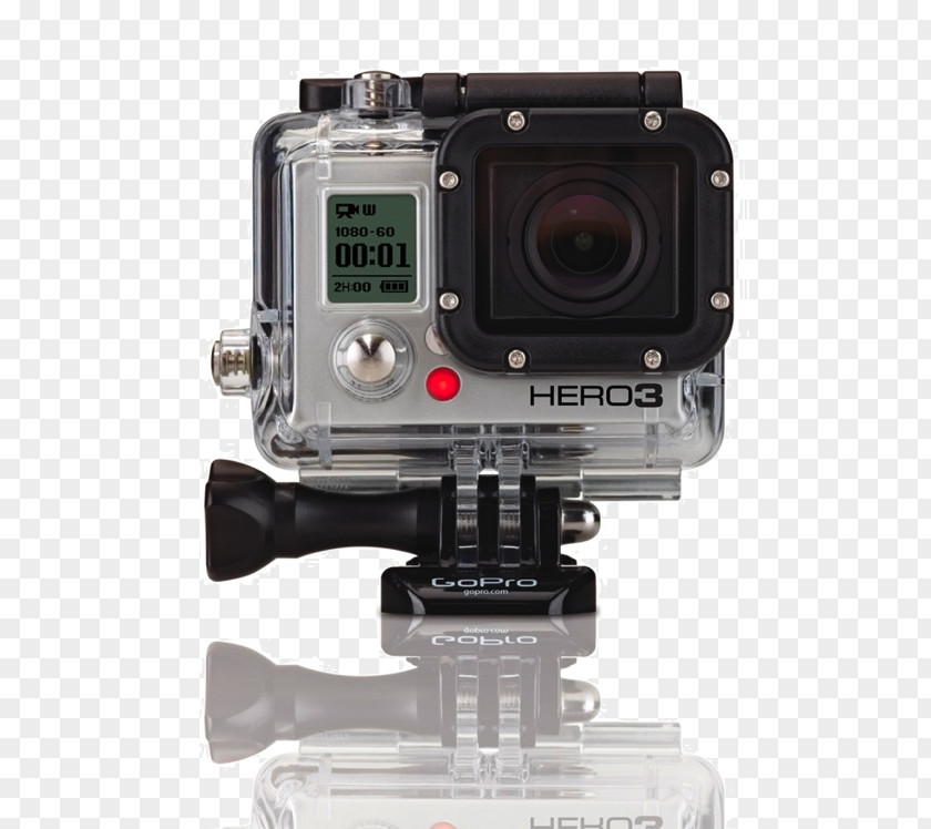 GoPro HERO3 Black Edition Silver Camera HERO3+ PNG