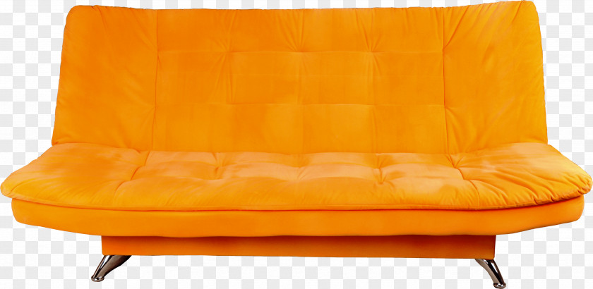 Orange Sofa Image Couch Furniture Chair Living Room PNG