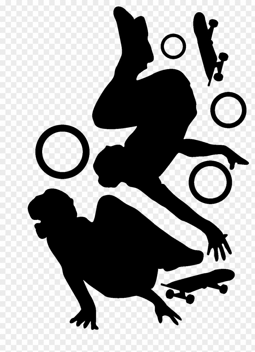 Skater Silhouette Sticker Wall Decal Vinyl Group Clip Art PNG