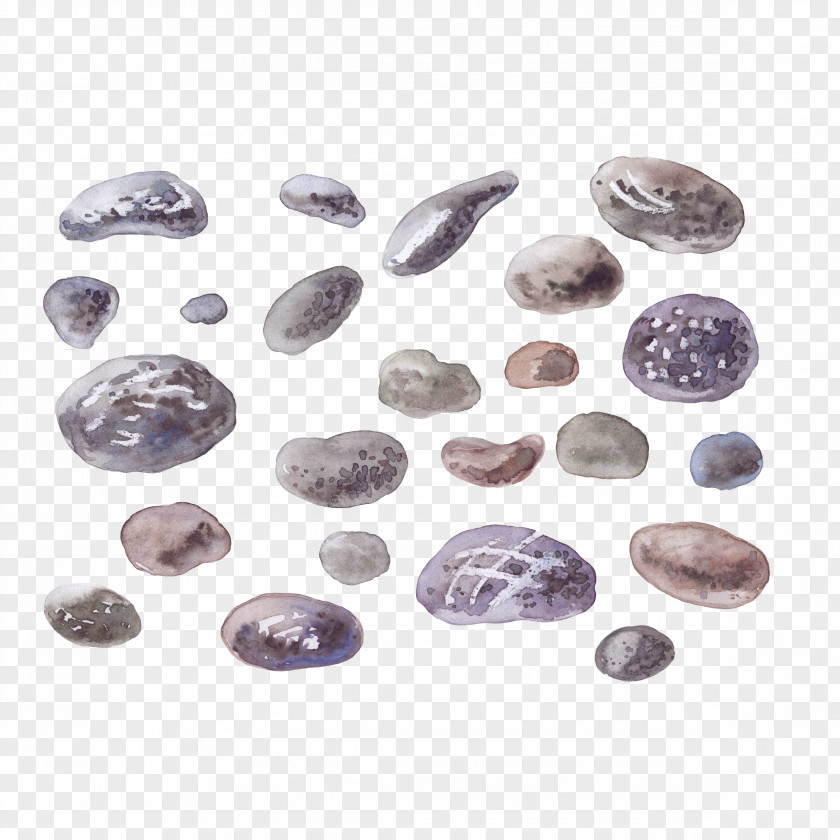 Stone Watercolor Painting Drawing PNG
