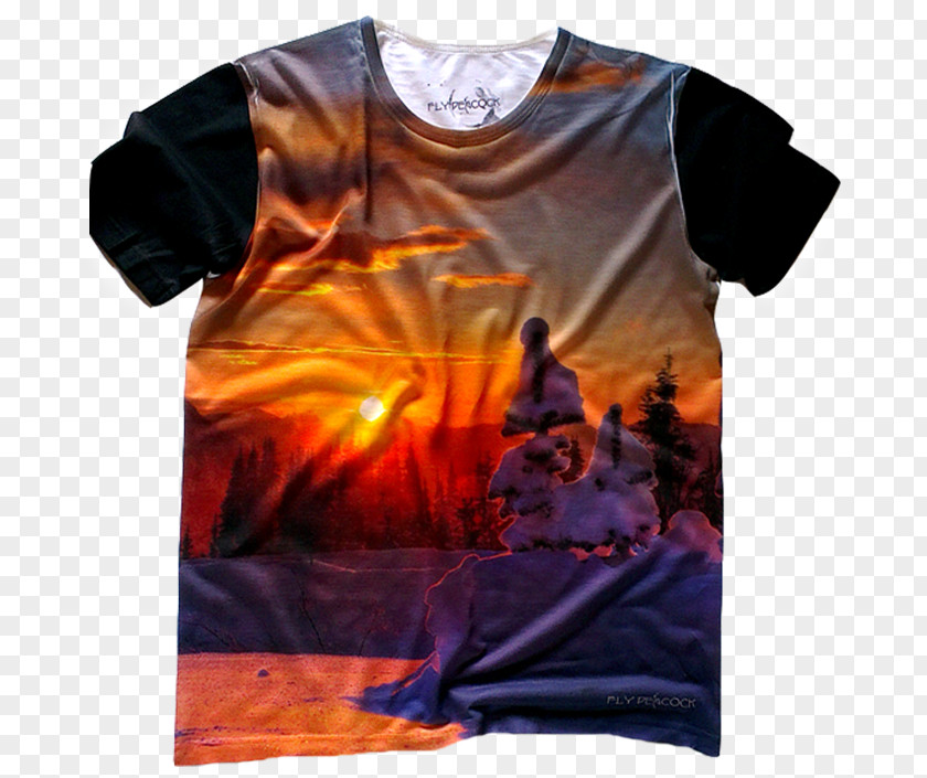 Sunset Glow T-shirt Sleeve Outerwear PNG