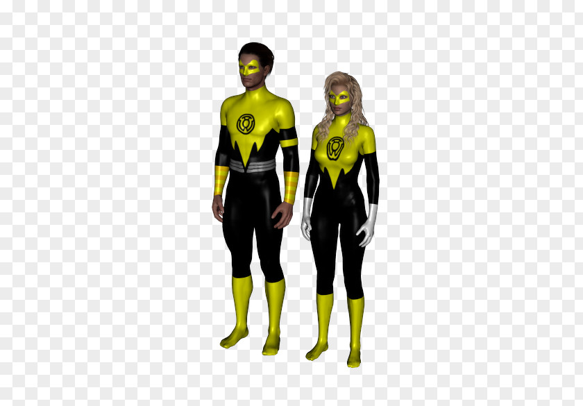 Yellow Lantern Wetsuit Dry Suit Superhero PNG