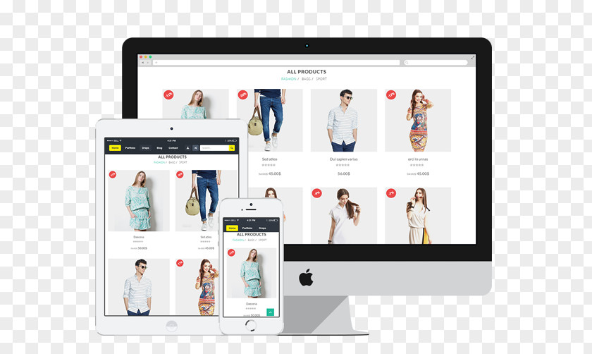 Ecommerce Web Development Responsive Design E-commerce Business PNG