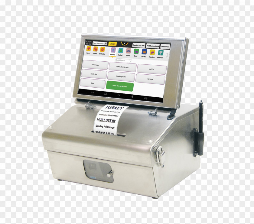 Paper Label Printer Printing PNG