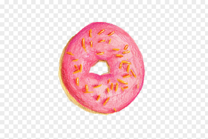 Pink Donut Doughnut Food Drawing Illustration PNG
