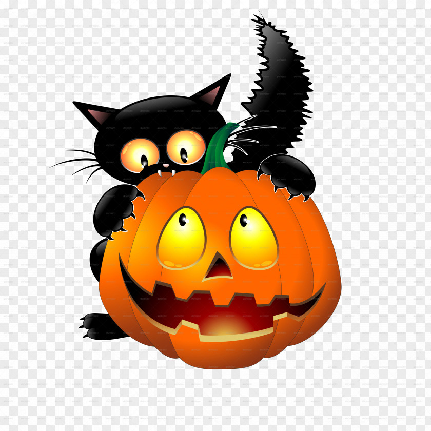 Bat Black Cat Halloween Clip Art PNG
