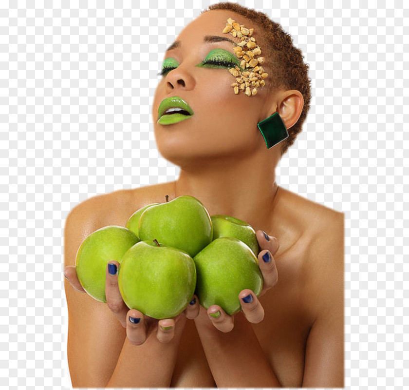 Apple Caramel Kiwifruit Woman PNG