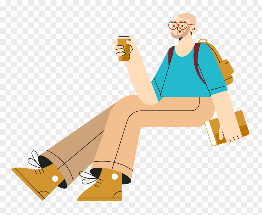 Man Sitting On Chair PNG