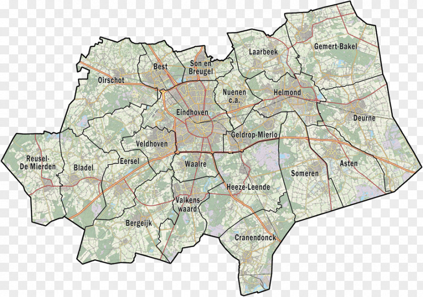 Map Veiligheidsregio Brabant-Zuidoost Amsterdam-Zuidoost Southern Netherlands PNG