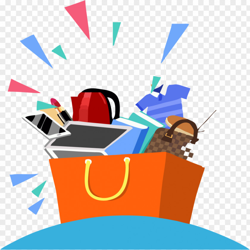 Red Shopping Bags Commodity Taobao Icon PNG