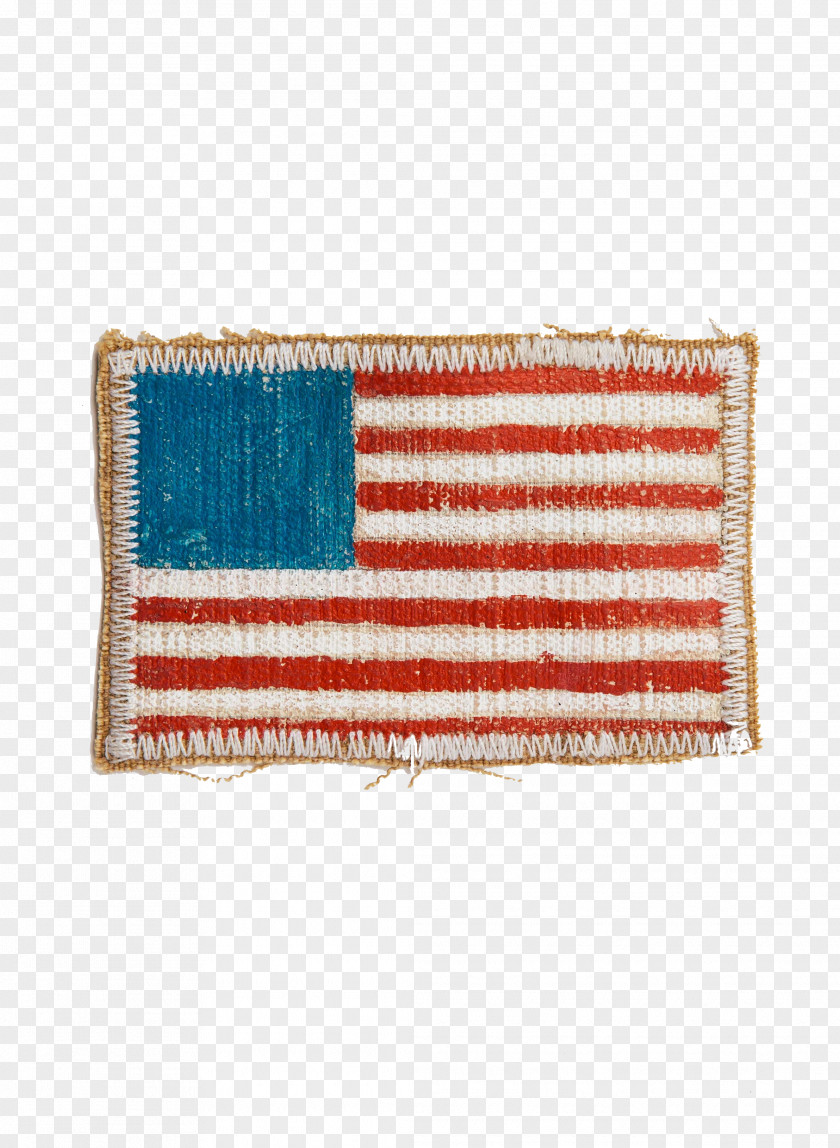 Vintage Flag River North Art District Place Mats Rectangle Turquoise PNG