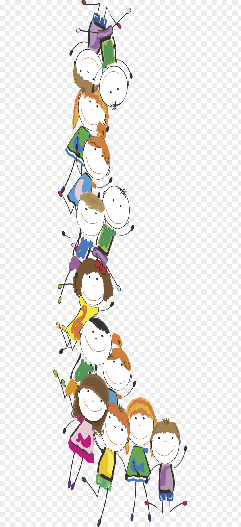 A Group Of Children Clip Art PNG