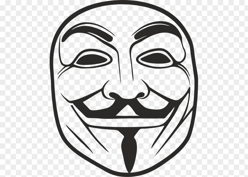 Anonymous Guy Fawkes Mask Drawing PNG