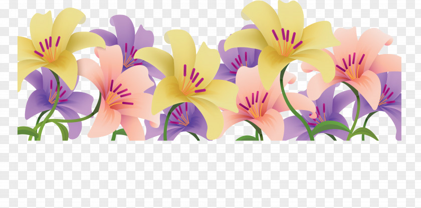 Blooming Lilies Easter Bunny Clip Art Good Friday Image PNG